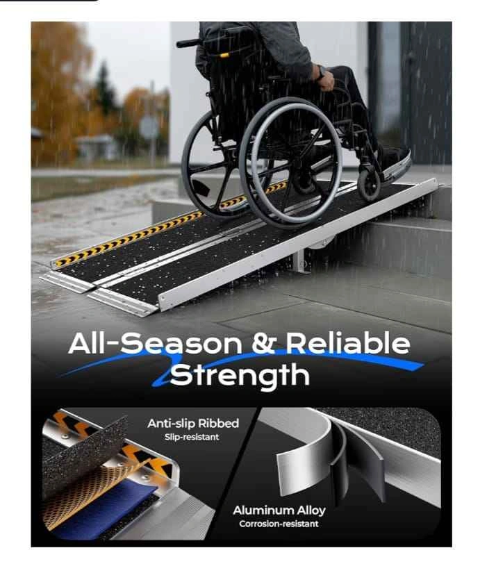 Brand new 5FT Aluminum Portable Wheelchair Ramp - photo 5