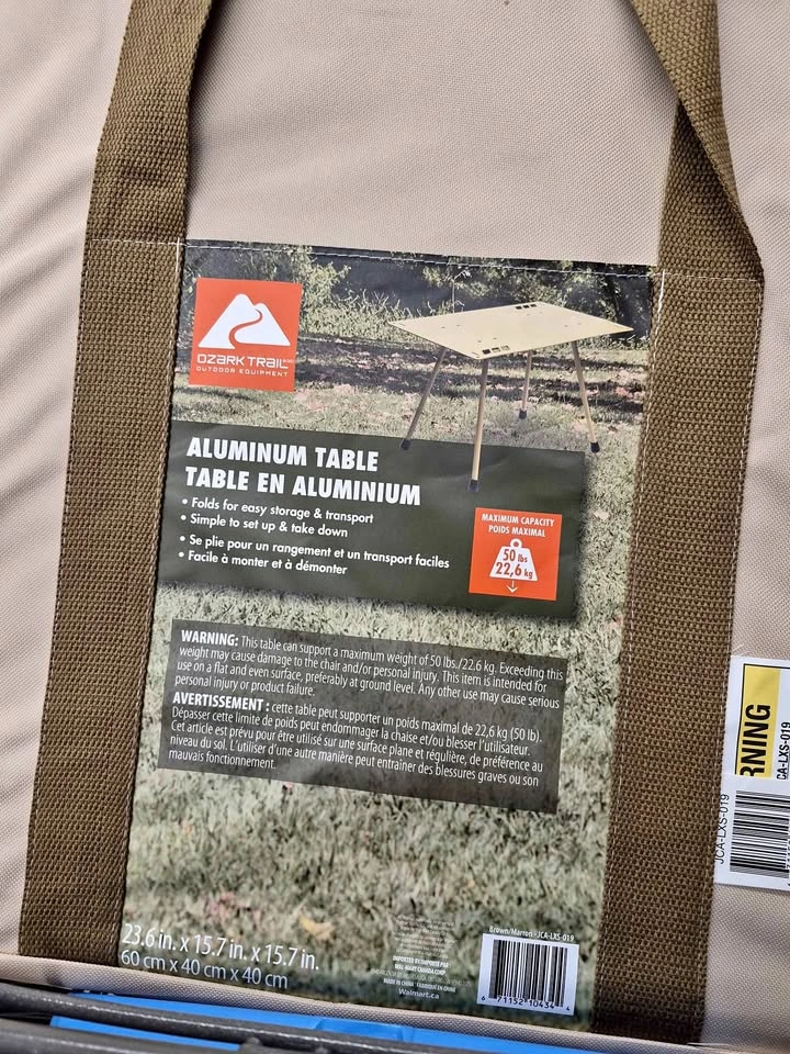 Brand New Ozark Trail Aluminum Table Foldable Camping