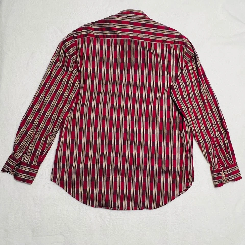 Robert Graham Men’s Geometric Striped Long Sleeve Dress Shirt si - photo 2