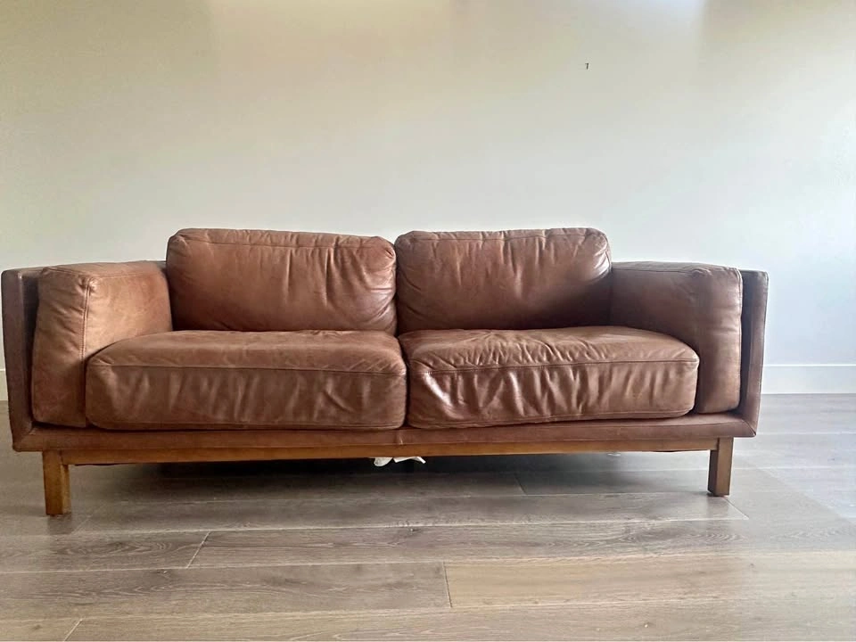 West Elm - Leather Sofa