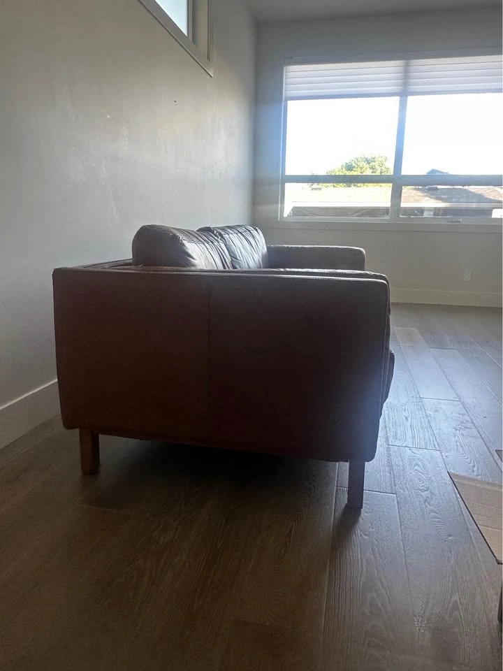 West Elm - Leather Sofa - photo 2