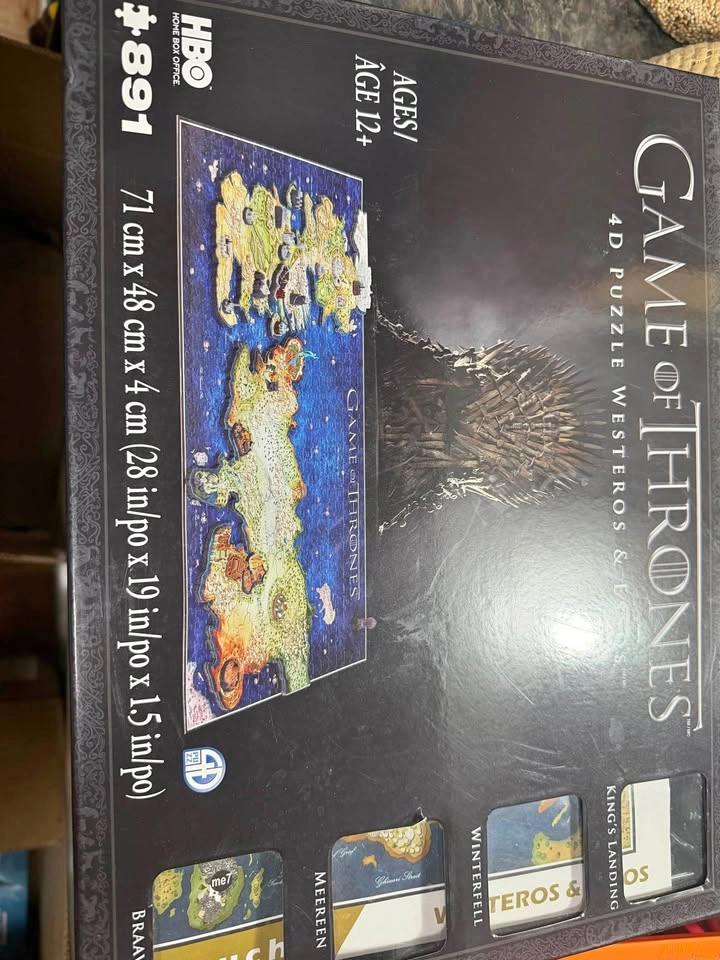 Game of thrones board game and 3D puzzle