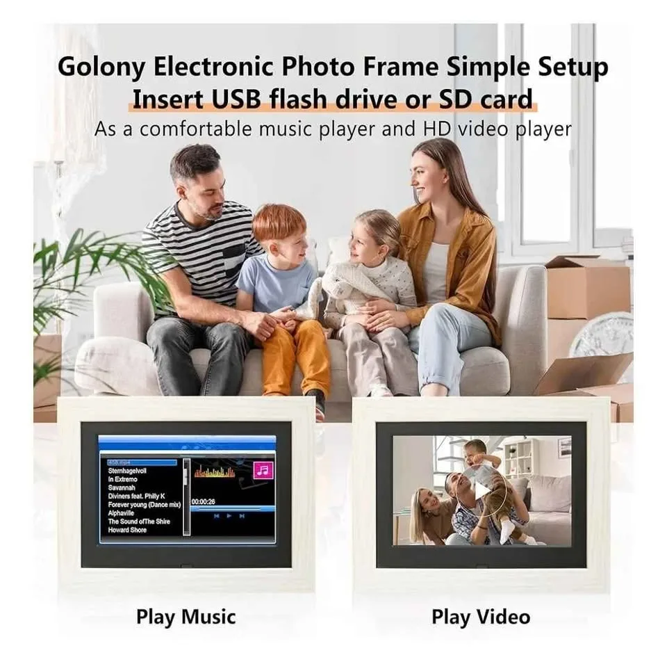 Digital Photo Frame, No WiFi, 1280x800 HD IPS Display image indicator(4)