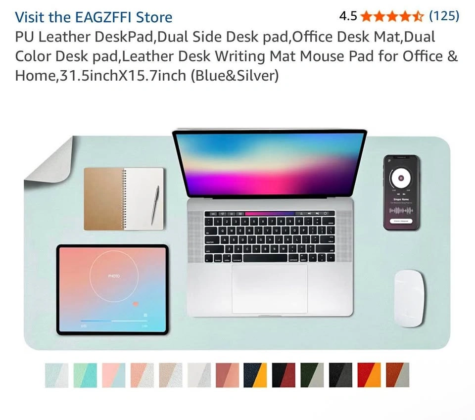 Desk Pad Mat PU Leather