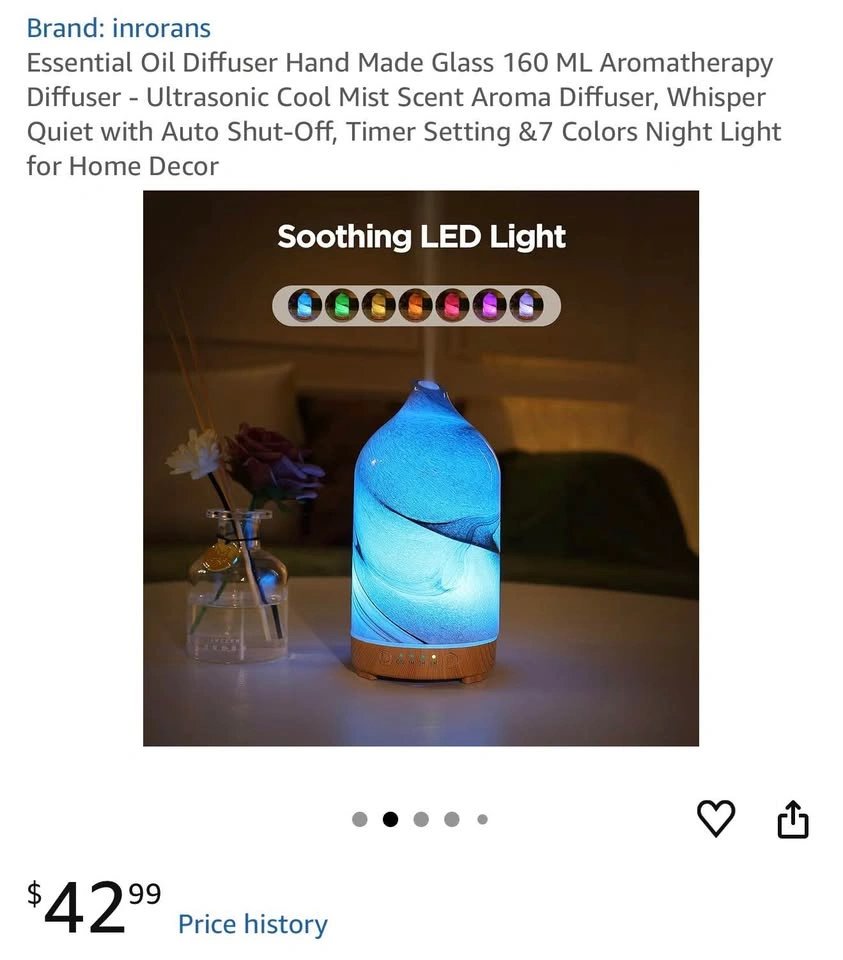 Glass Essential Oil Aromatherapy Diffuser - photo 2