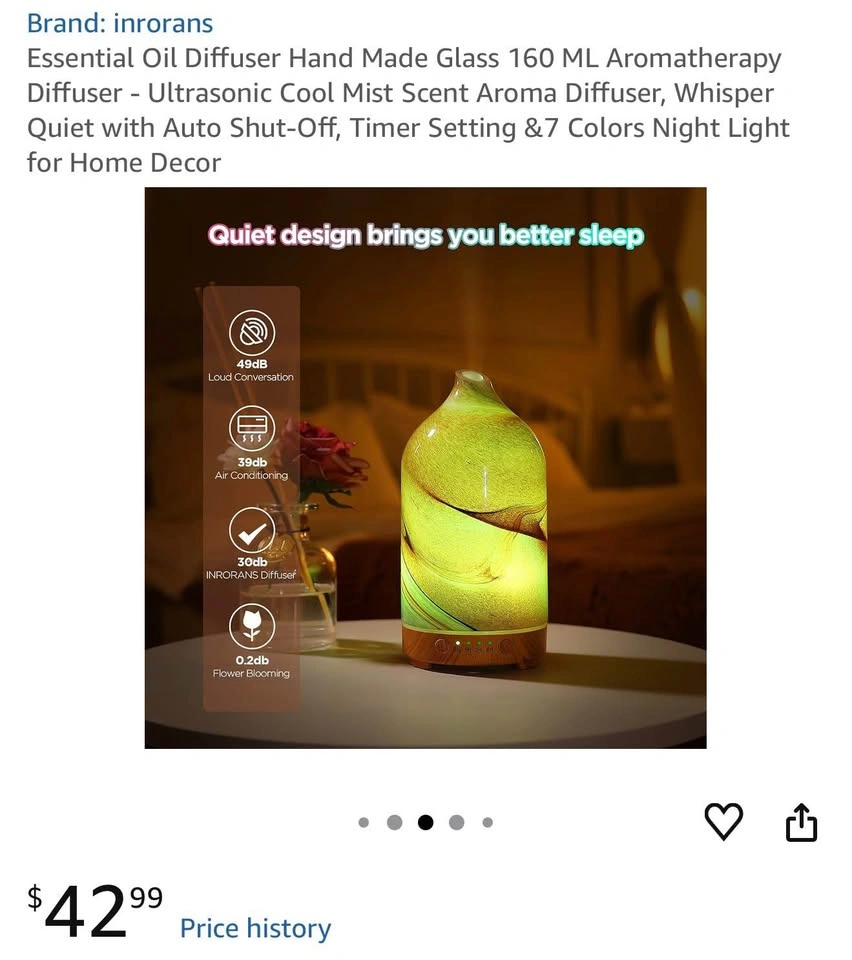 Glass Essential Oil Aromatherapy Diffuser - photo 3