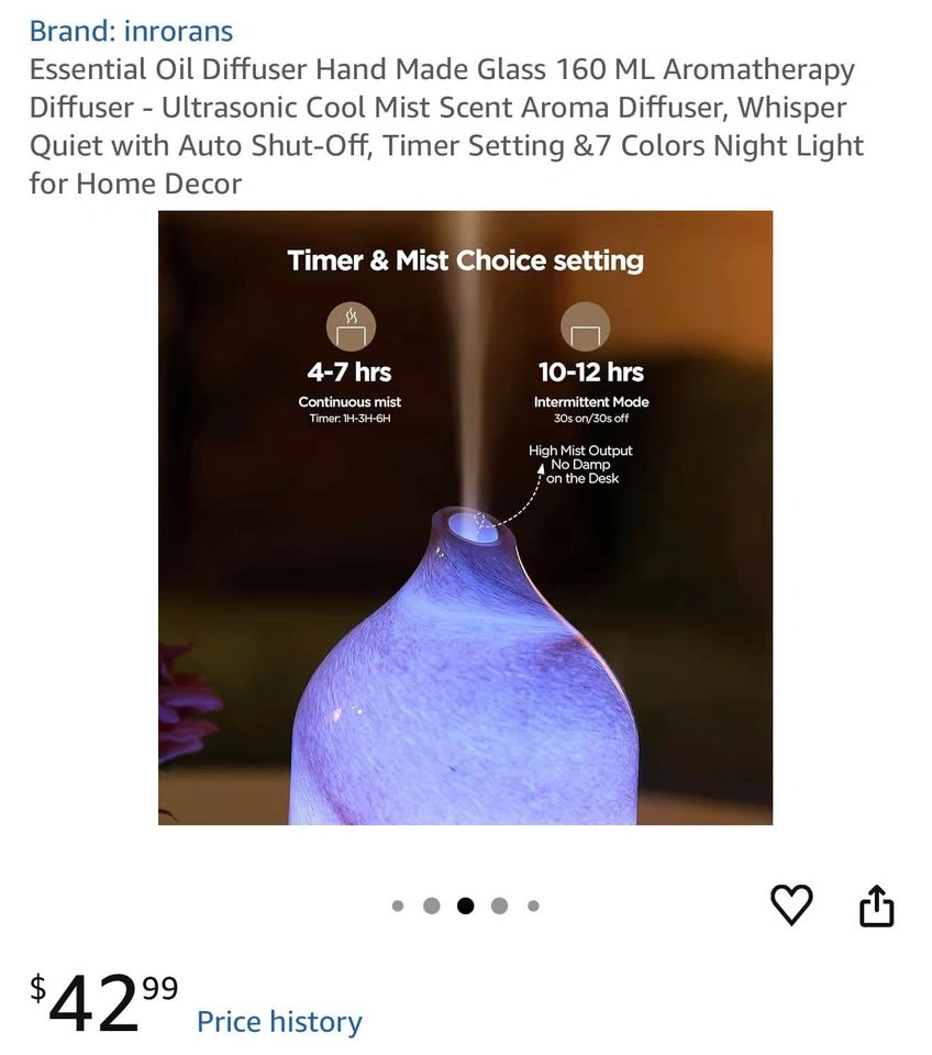 Glass Essential Oil Aromatherapy Diffuser - photo 4