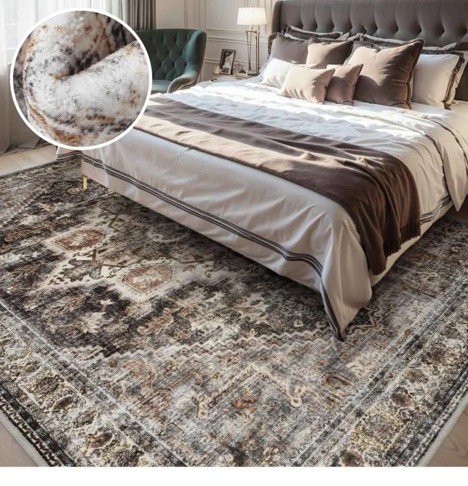 Brand new Vintage 8x10 Area Rug - Machine Washable & Soft - photo 4