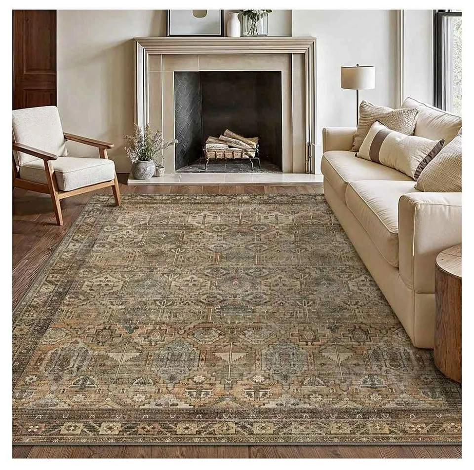 Brand new 9x12 Washable Area Rug - Vintage (Non-Slip)