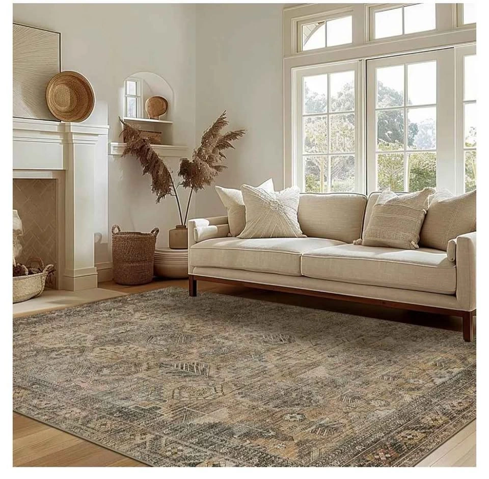 Brand new 9x12 Washable Area Rug - Vintage (Non-Slip) - photo 3