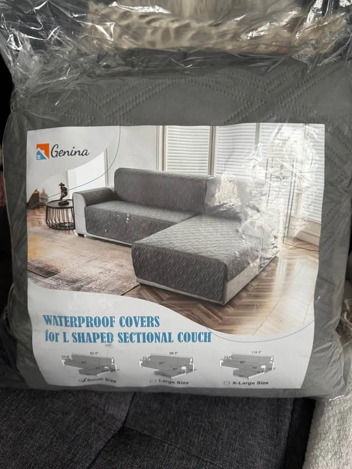 Genina waterproof covers for L shape couch Small - photo 2