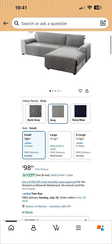 Genina waterproof covers for L shape couch Small - photo 5