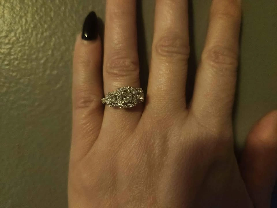 Peoples Diamond Engagement Ring Set - photo 3