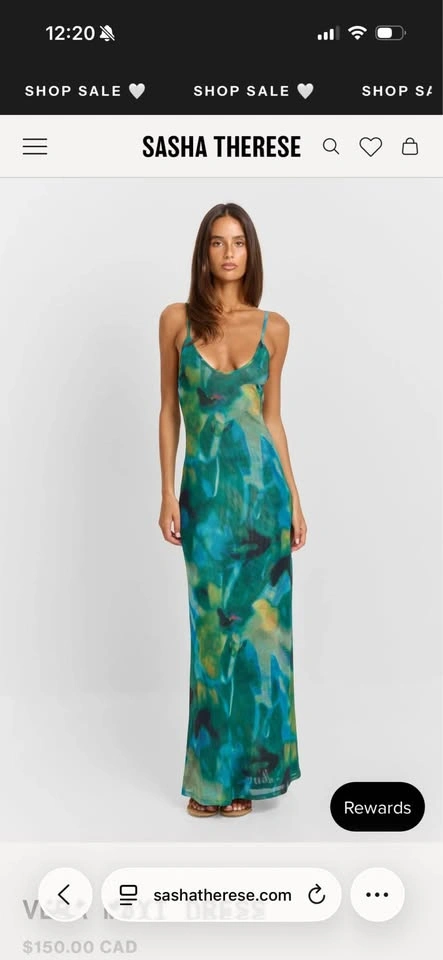 Sasha Therese Vera Maxi Dress – Green Print (XS) - photo 3