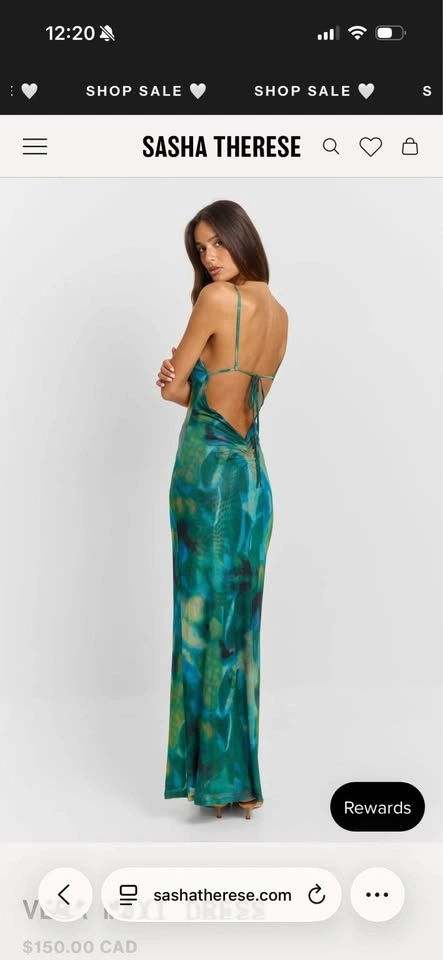 Sasha Therese Vera Maxi Dress – Green Print (XS) - photo 4