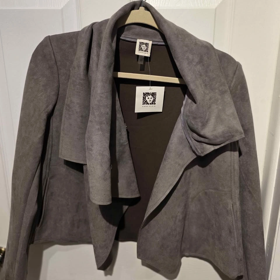NEW Anne Klein Women's Faux Suede Blazer - photo 2