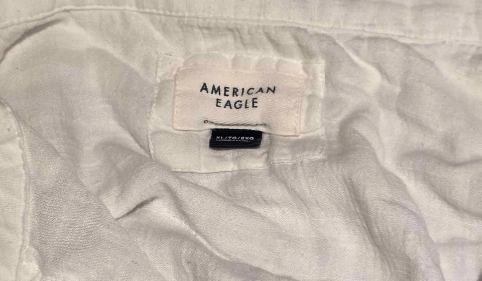 American Eagle White Gauze Button Up - photo 2