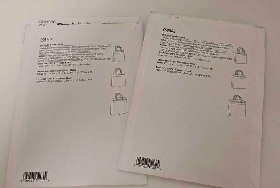 NEW - 2 Simplicity Tote Bag Sewing Patterns - photo 2