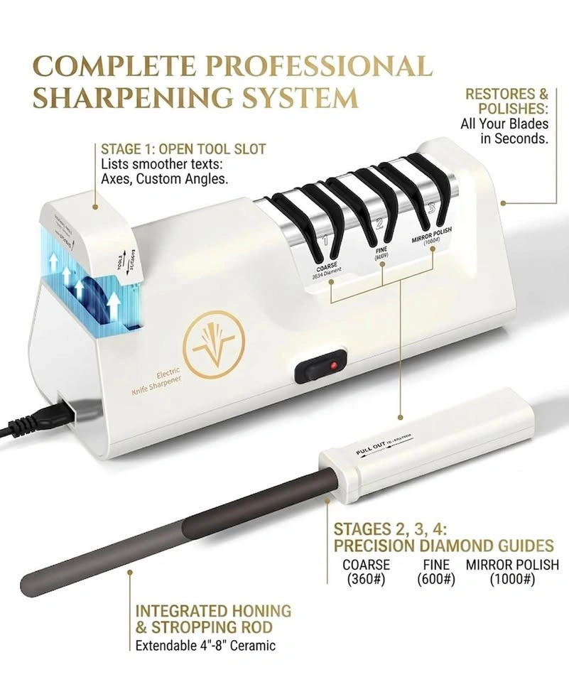Professional Electric Knife Sharpener (100% Diamond Abrasives) - photo 2