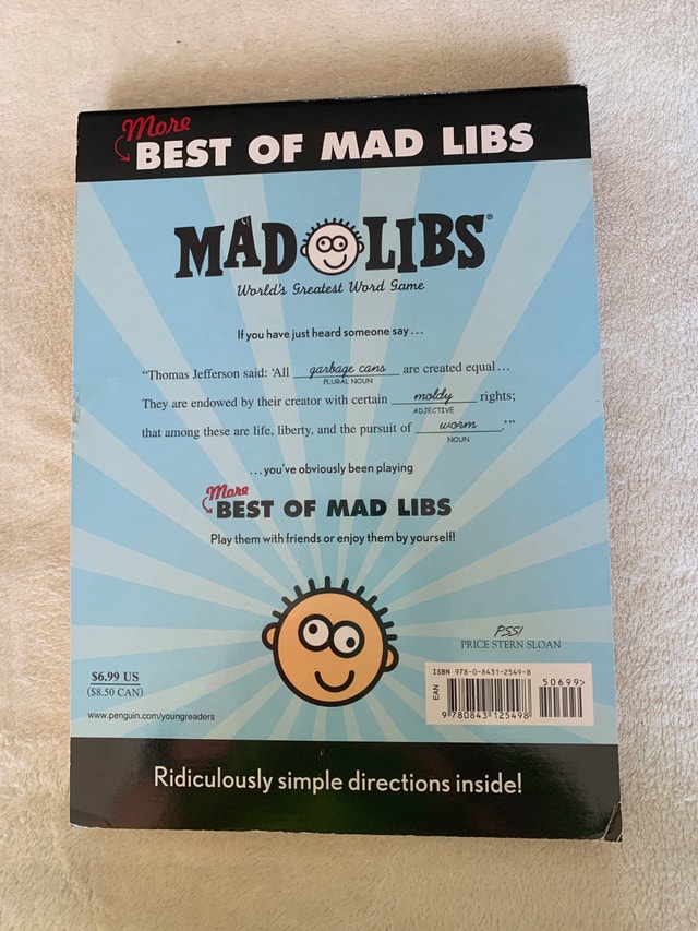 The Best of Mad Libs Activity Book - photo 2