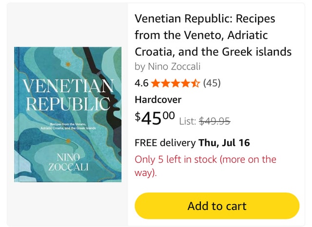 NEW - Venetian Republic Cookbook Veneto Croatia Greece - photo 2