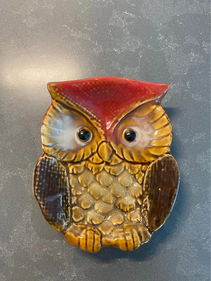 Vintage Ceramic Owl Trinket Dish - photo 2