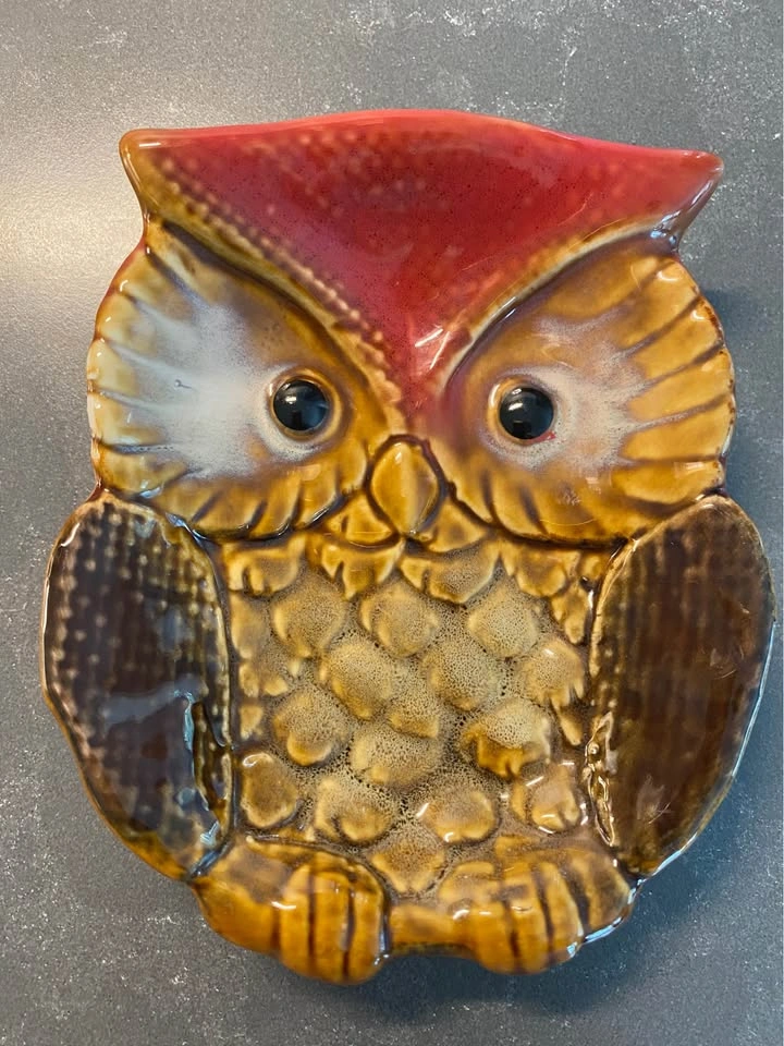 Vintage Ceramic Owl Trinket Dish - photo 3