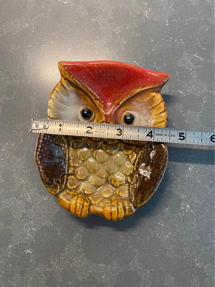 Vintage Ceramic Owl Trinket Dish - photo 5
