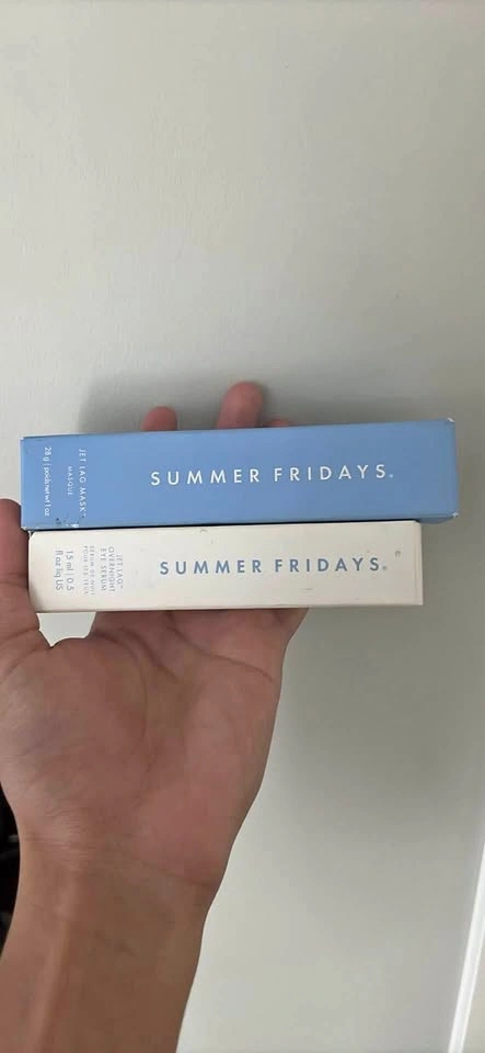 Summer Friday eye serum and jet lag mask