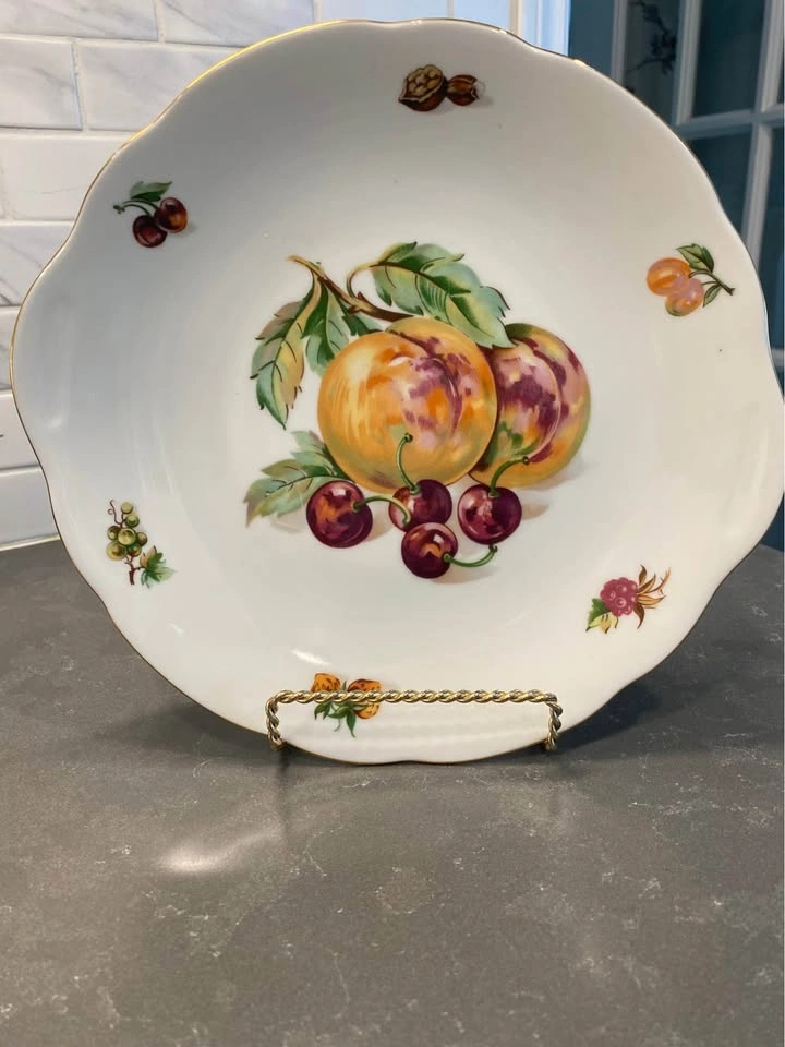 Vintage MZ Czechoslovakian Fruit Motif Porcelain Plate - photo 2