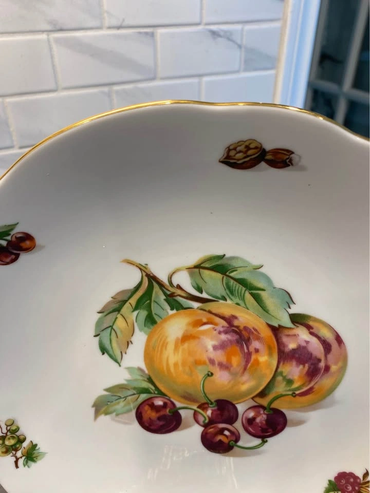 Vintage MZ Czechoslovakian Fruit Motif Porcelain Plate - photo 4