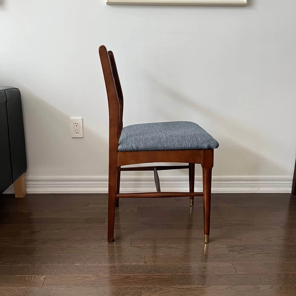 Set of 6 Mid-Century Modern walnut Dining Chairs - photo 5