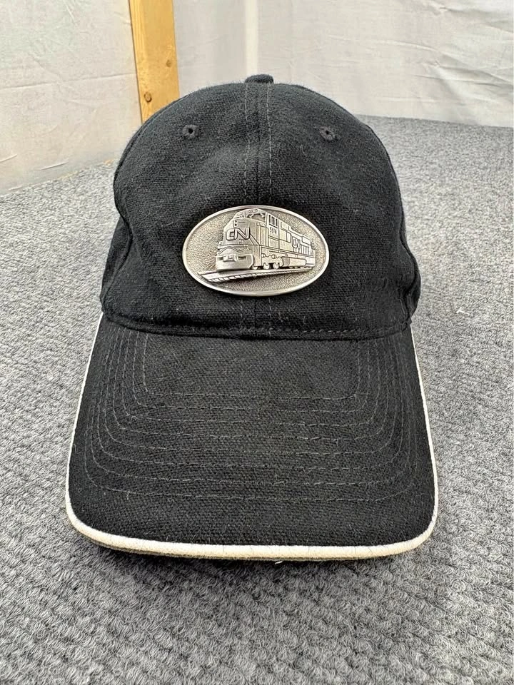 CN Rail Hat with Metal Train Emblem