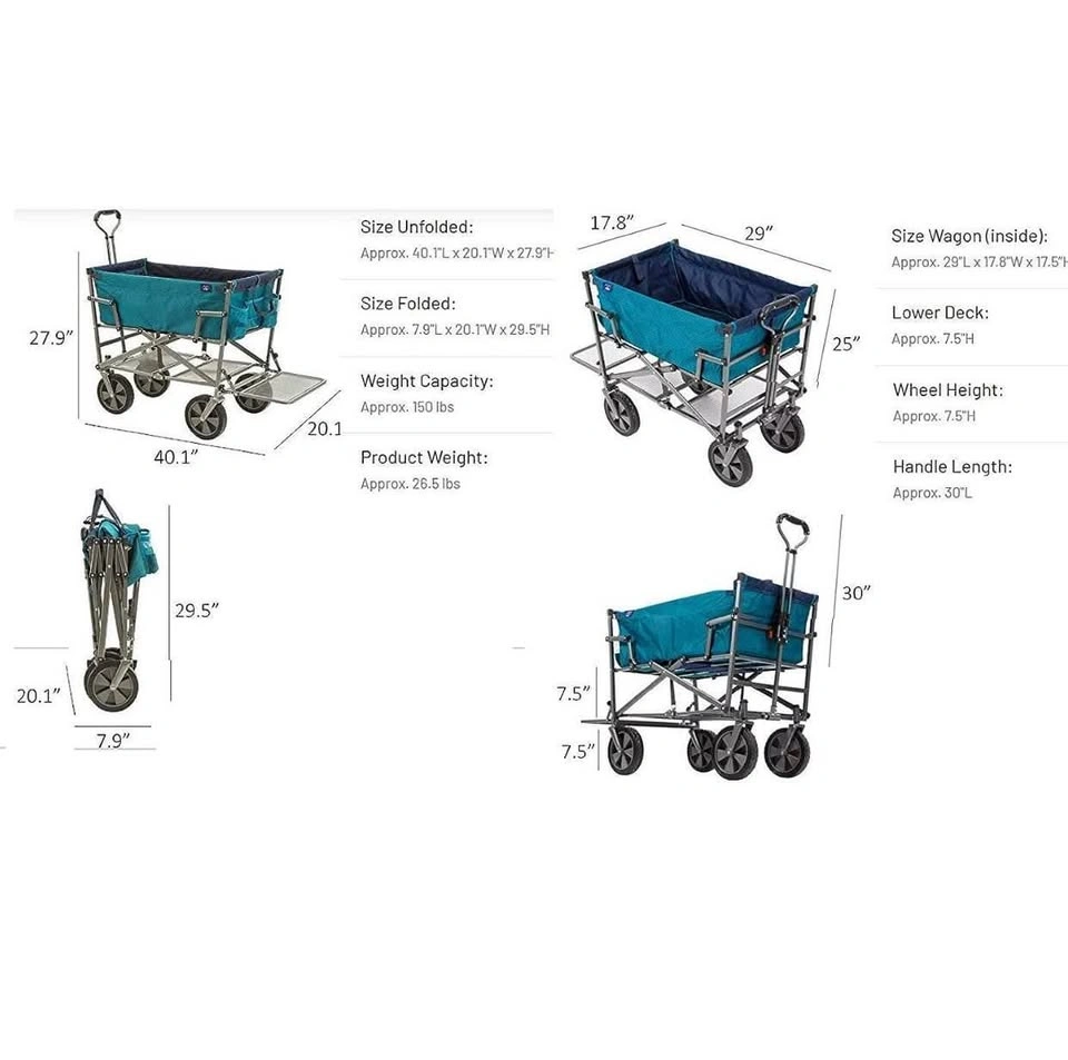 MacSports Double Decker Foldable Outdoor Utility Wagon - photo 5