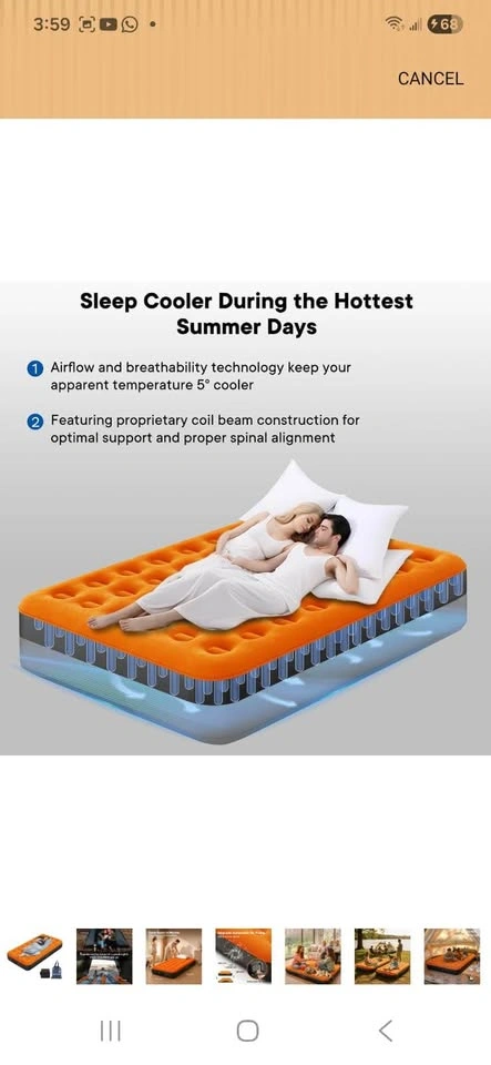 Brand New Air mattress with in built pump - photo 4