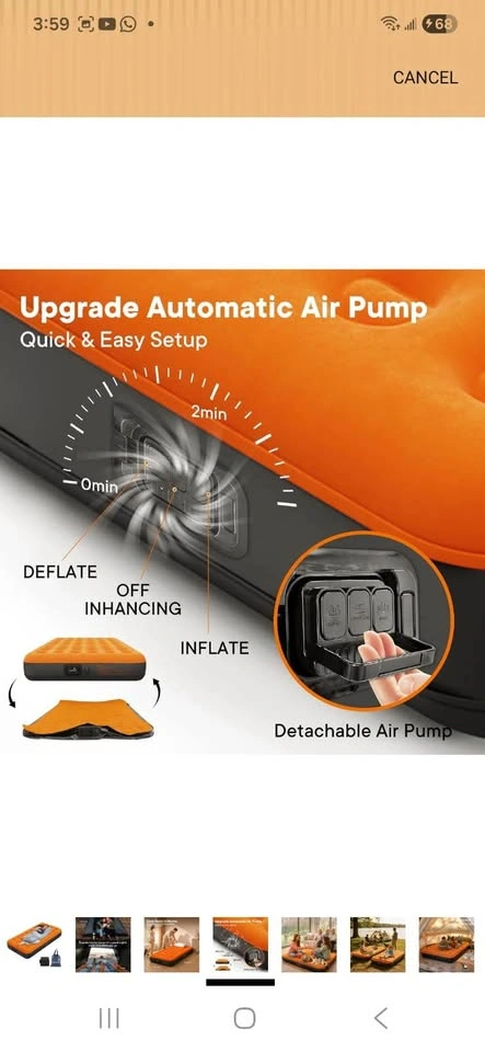 Brand New Air mattress with in built pump - photo 5