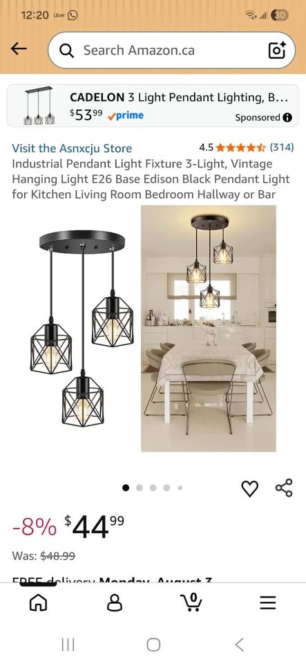 Vintage Hanging light set of 3 - photo 2