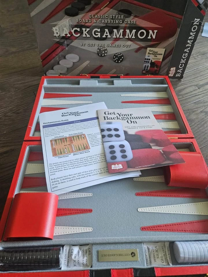 Premium Backgammon whole set in leather box - photo 2