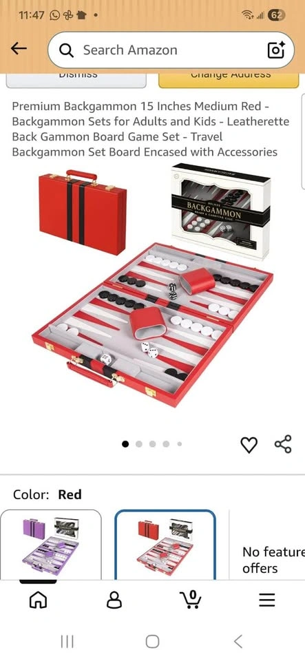 Premium Backgammon whole set in leather box - photo 3