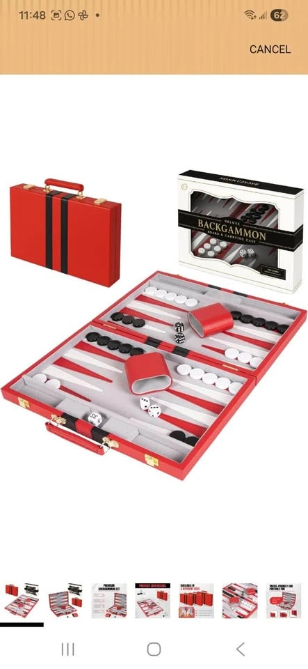 Premium Backgammon whole set in leather box - photo 4