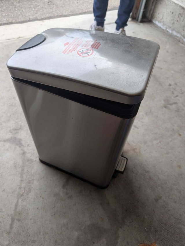 Stainless Steel Foot Pedal Garbage Can - photo 3