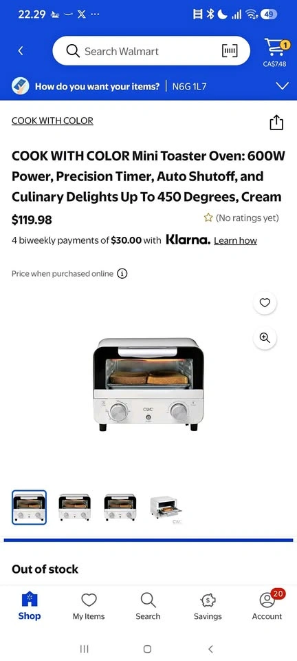 COOK WITH COLOR Mini Toaster Oven