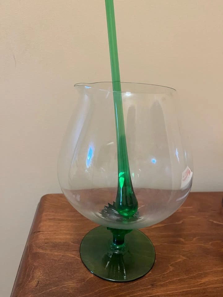 Vintage glass cocktail pitcher - photo 2