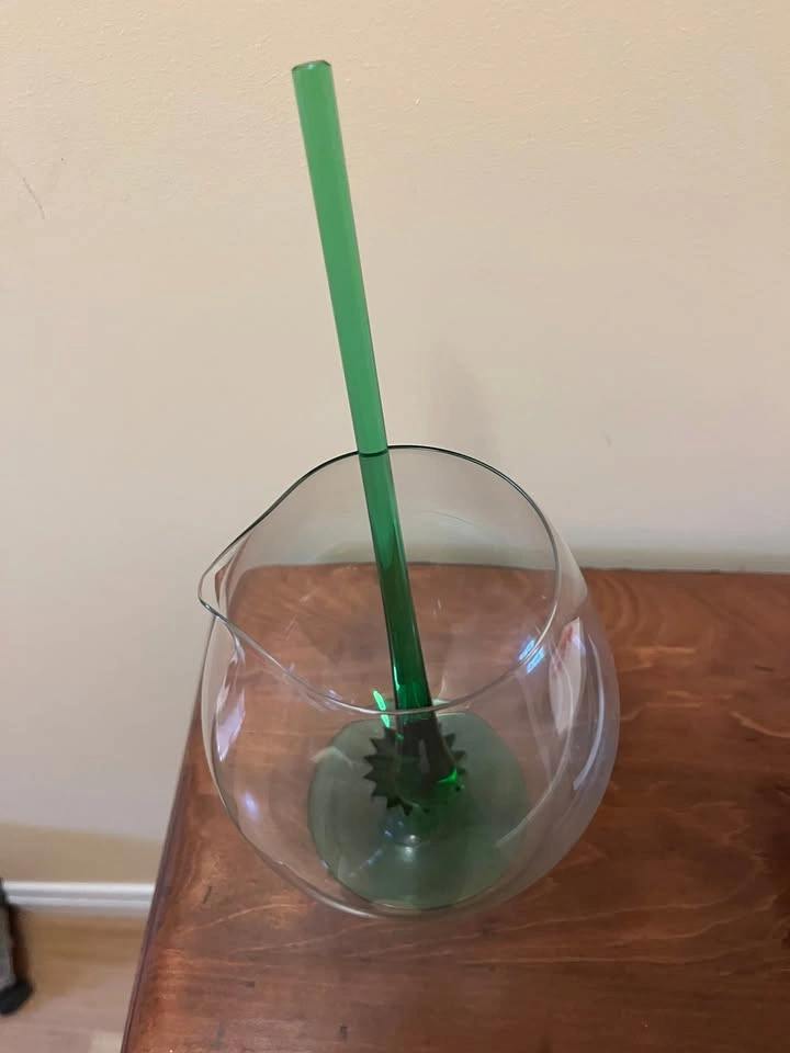 Vintage glass cocktail pitcher - photo 4