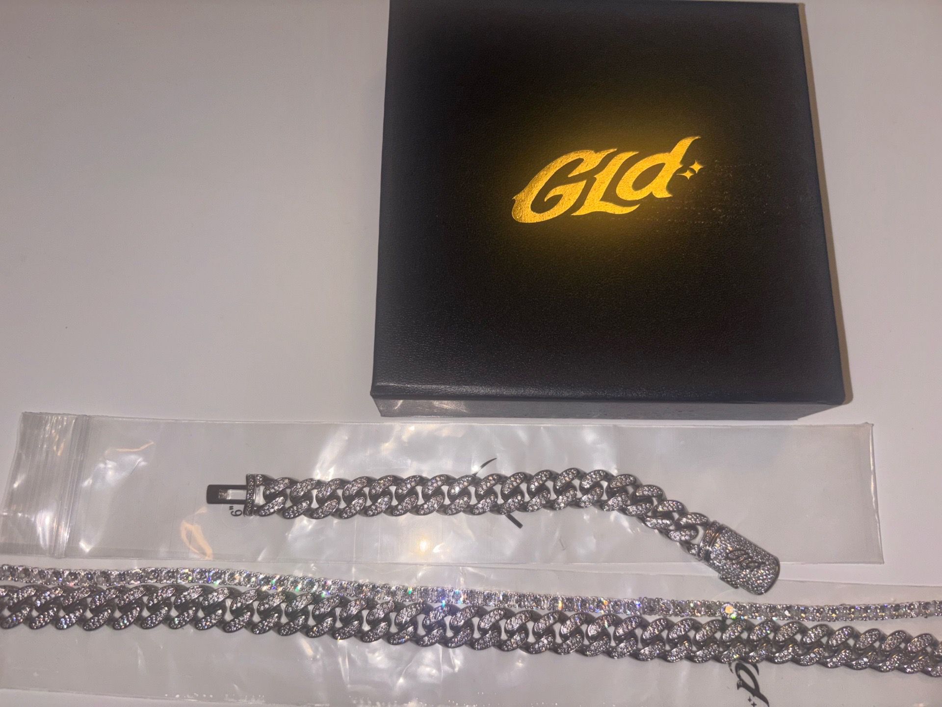 Iced Out Cuban Link and Tennis Chain with Cuban Bracelet