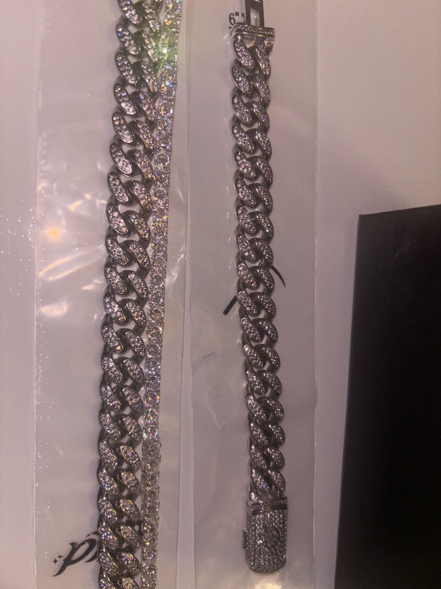 Iced Out Cuban Link and Tennis Chain with Cuban Bracelet - photo 3
