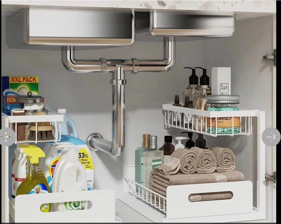 2-Tier Under Sink Organizer with Sliding Drawer - photo 4