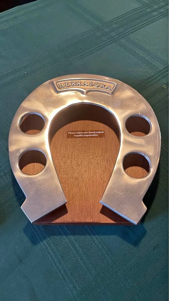 Herradura Tequila Horseshoe Shot Glass Flight Tray