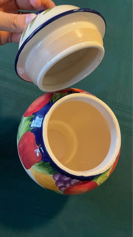 Nonni's Hand Painted Ceramic Biscotti Jar - photo 2