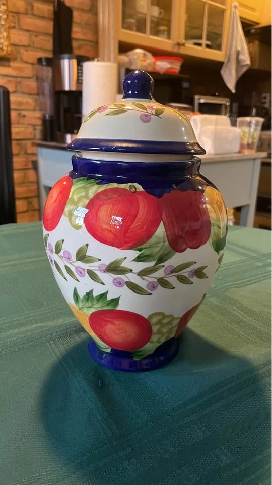 Nonni's Hand Painted Ceramic Biscotti Jar - photo 3
